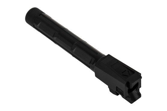 Strike Industries 4.46" Threaded Barrel Fits Glock 19 in Black Nitride has a straight fluted design